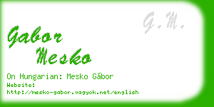 gabor mesko business card