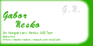 gabor mesko business card